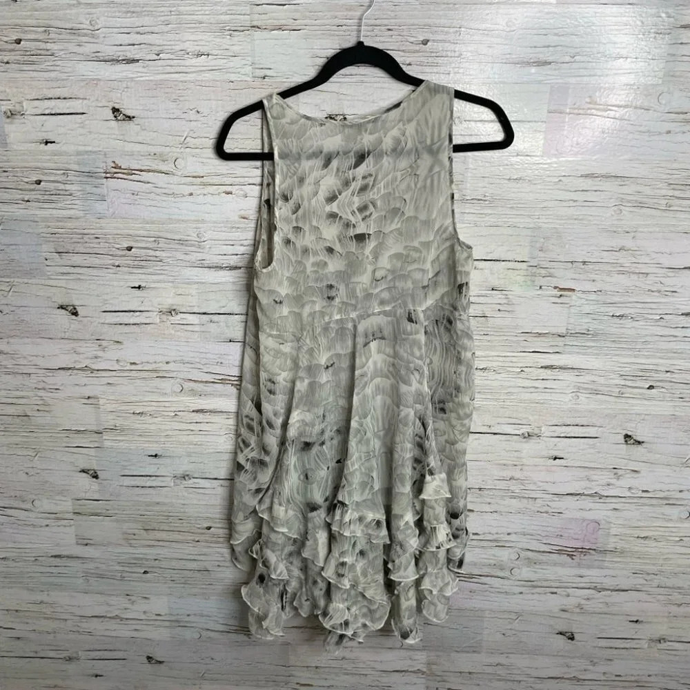 Portmans black  gray sheer dress size 12 sleeveless - Picture 7 of 11
